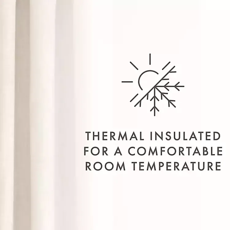 Curtains & Drapes-Kirklands Home Beige Blackout Curtains, 84 in. Tan