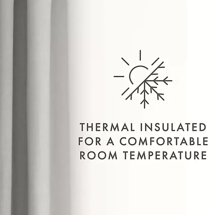 Curtains & Drapes-Kirklands Home Blackout Curtains, 84 in. Gray