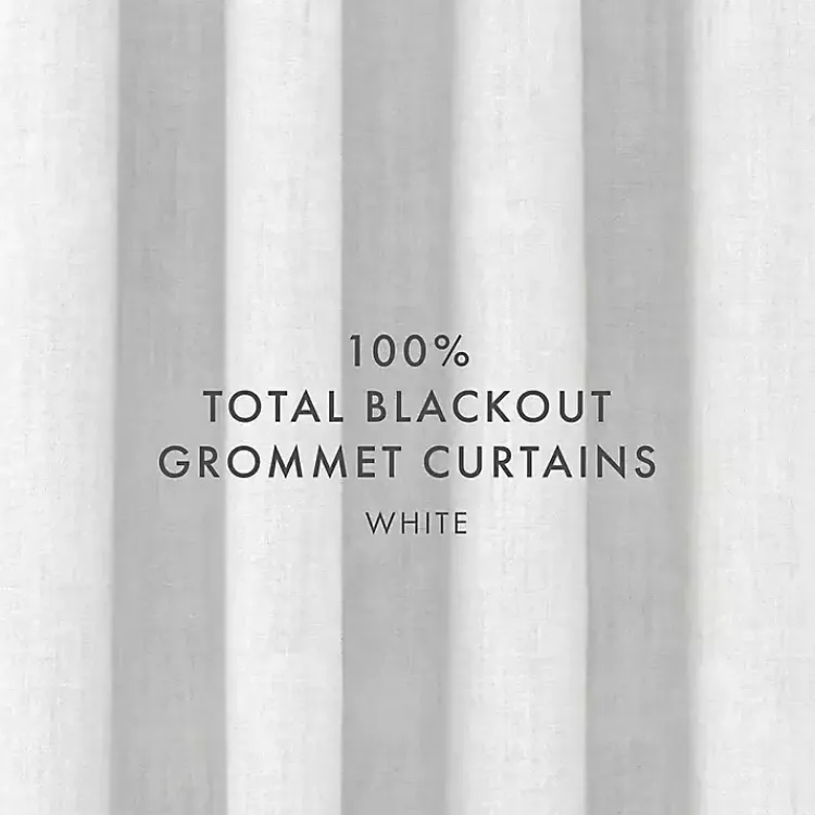 Curtains & Drapes-Kirklands Home Blackout Curtains, 84 in. White