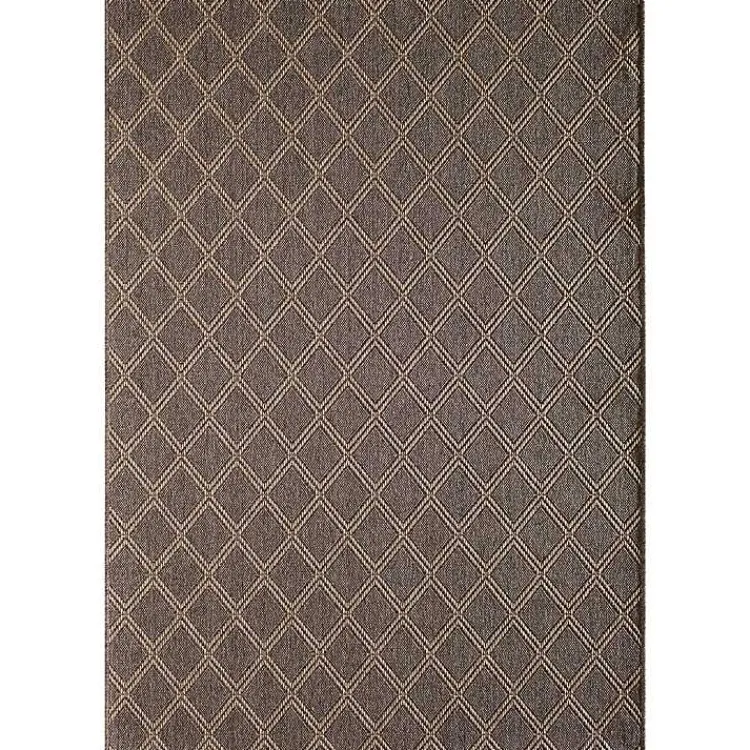 Outdoor Rugs-Kirklands Home Santorini Trellis Outdoor Area Rug, 6x9 Brown