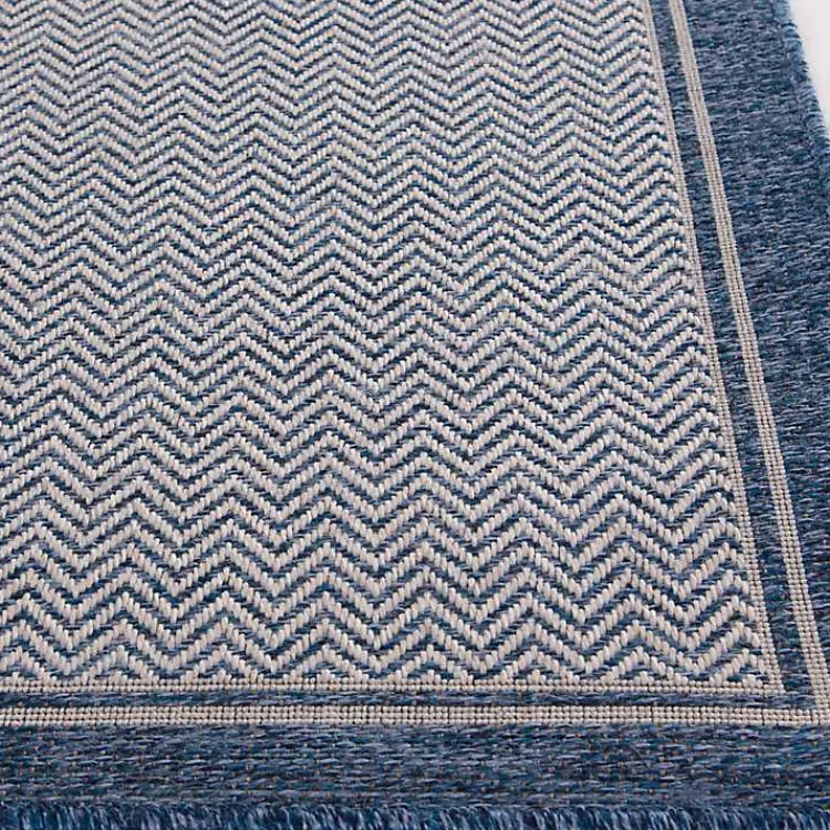 Outdoor Rugs-Kirklands Home Navy Dunedin Indoor/Outdoor Area Rug, 7x9 Blue