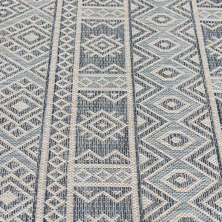Outdoor Rugs-Kirklands Home Draya Indoor/Outdoor Area Rug, 5x7 Blue