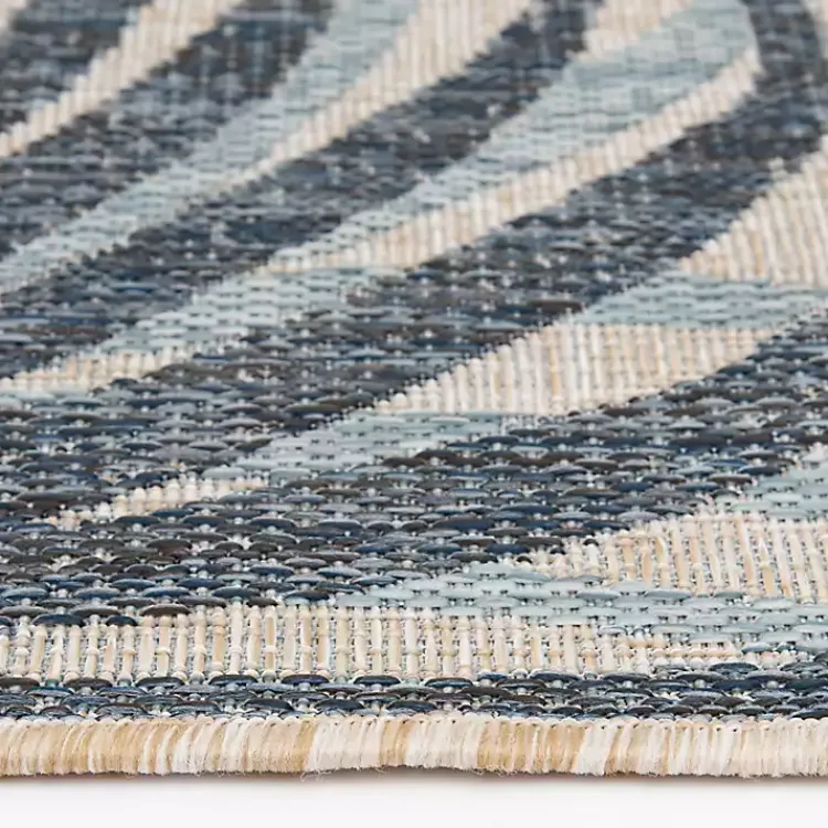 Outdoor Rugs-Kirklands Home Palm Fronds Lava Indoor/Outdoor Area Rug, 5x7 Blue