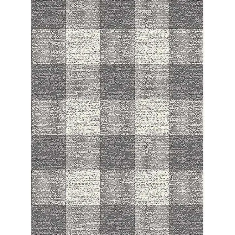 Outdoor Rugs-Kirklands Home Buffalo Plaid Indoor/Outdoor Area Rug, 7x9 Gray