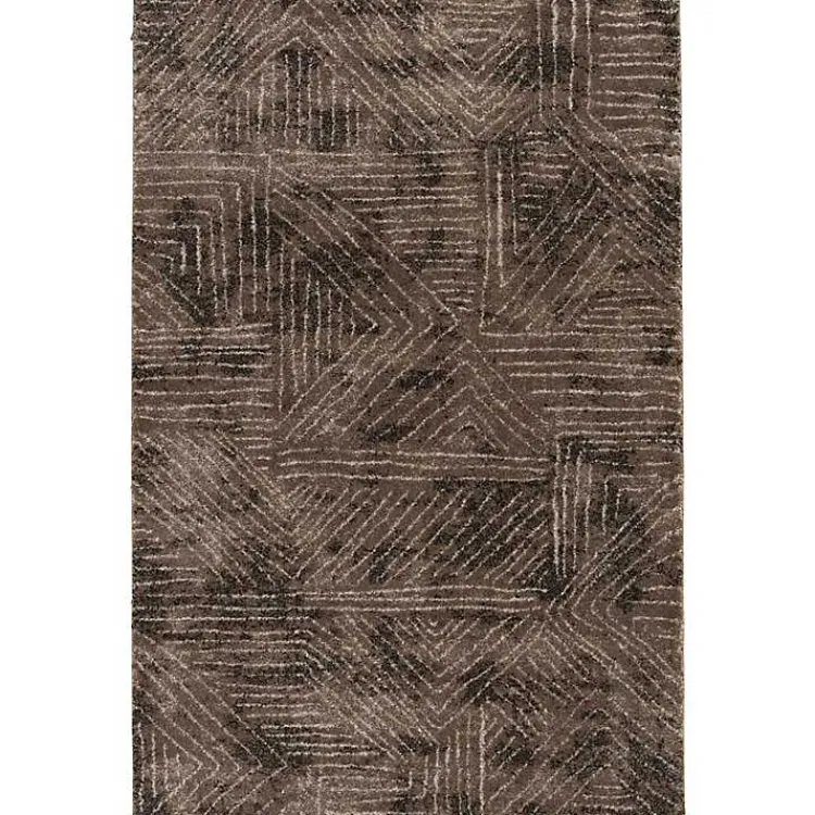 Area Rugs-Kirklands Home Geometric Kourt Area Rug, 5x7 Brown