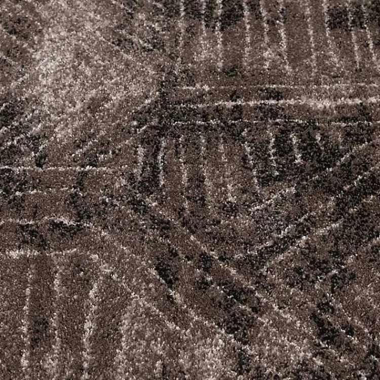 Area Rugs-Kirklands Home Geometric Kourt Area Rug, 5x7 Brown