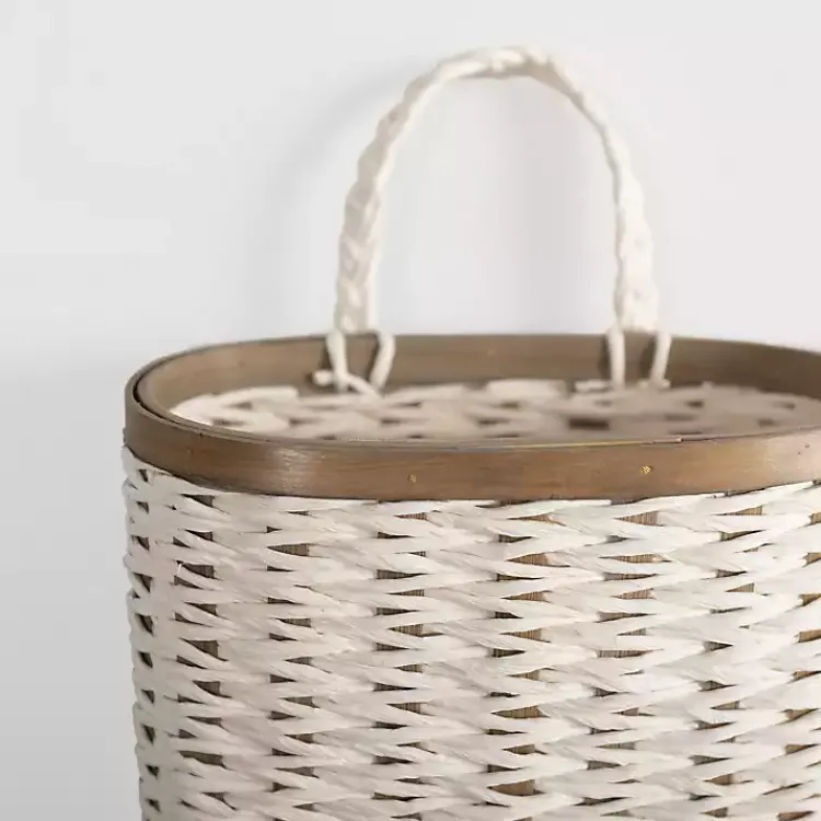 Wall Storage-Kirklands Home Woven Wall Pocket White