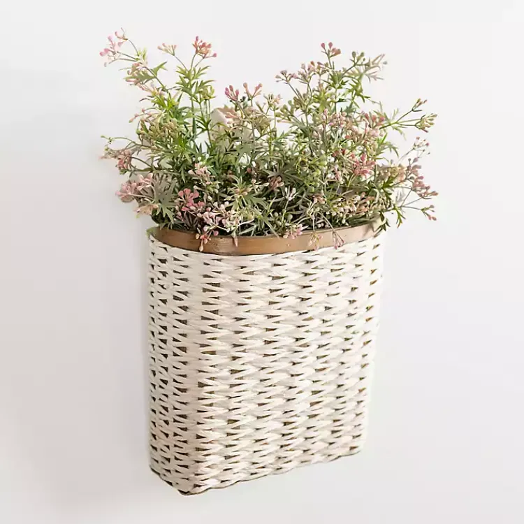 Wall Storage-Kirklands Home Woven Wall Pocket White