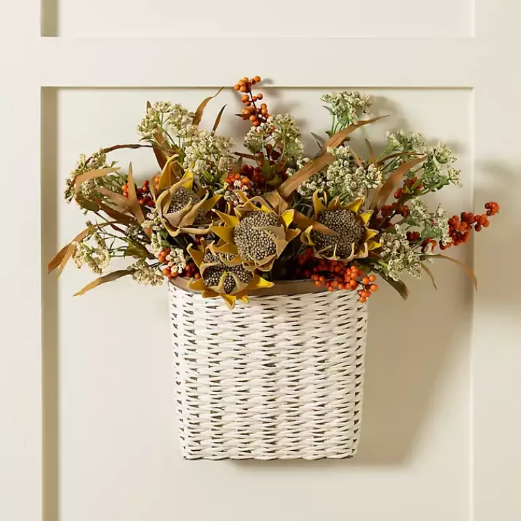 Wall Storage-Kirklands Home Woven Wall Pocket White