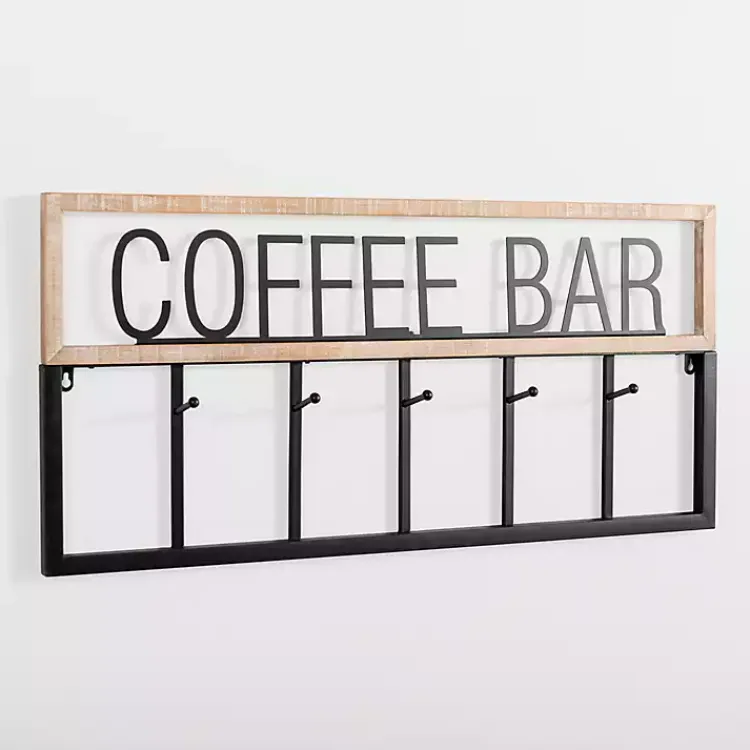 Hooks-Kirklands Home Metal and Wood Coffee Bar Wall Hooks