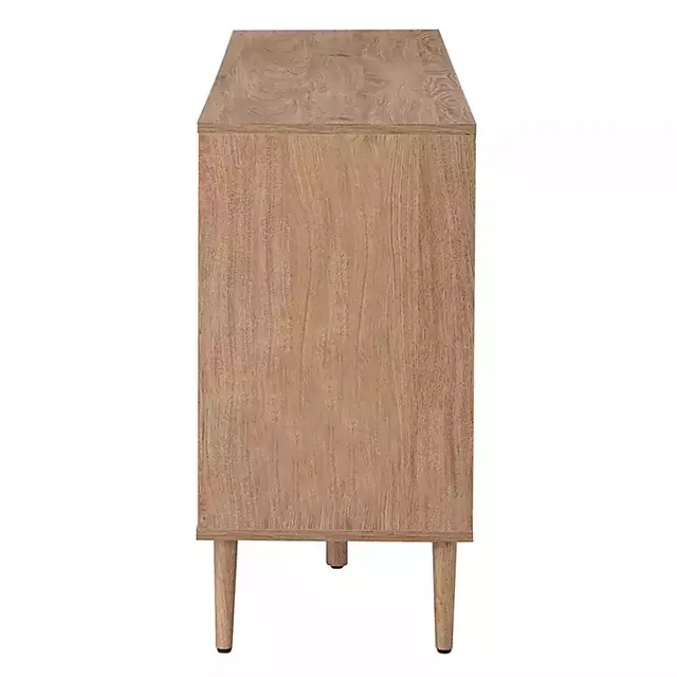 Cabinets & Sideboards-Kirklands Home Natural Cane Wood Arched Sideboard Cabinet