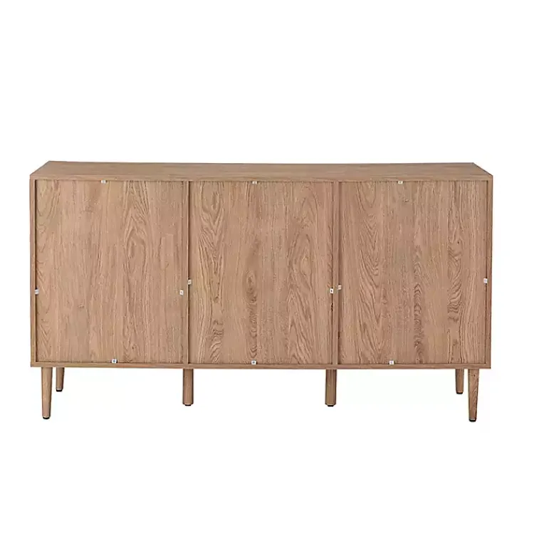 Cabinets & Sideboards-Kirklands Home Natural Cane Wood Arched Sideboard Cabinet