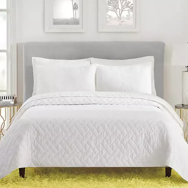Bedspreads & Coverlets-Kirklands Home Dream Weaver 3-pc. King Coverlet Set White