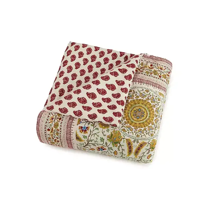 Comforters-Kirklands Home Shyla Yellow Vinework Queen 5-pc. Comforter Set