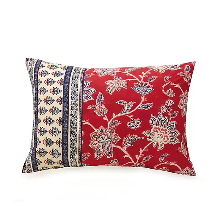 Comforters-Kirklands Home Red Navy Marbella King 5-pc. Comforter Set