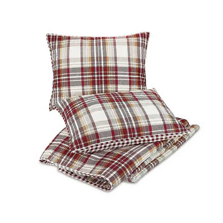 Quilts-Kirklands Home Rust Plaid Camden King 3-pc. Quilt Set