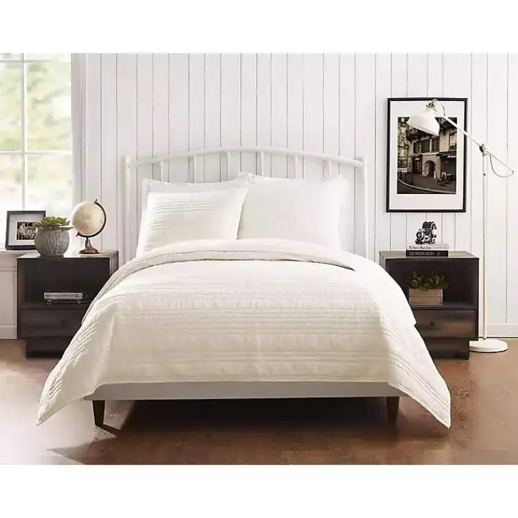 Quilts-Kirklands Home Cream Atmosphere Queen Quilt Ivory