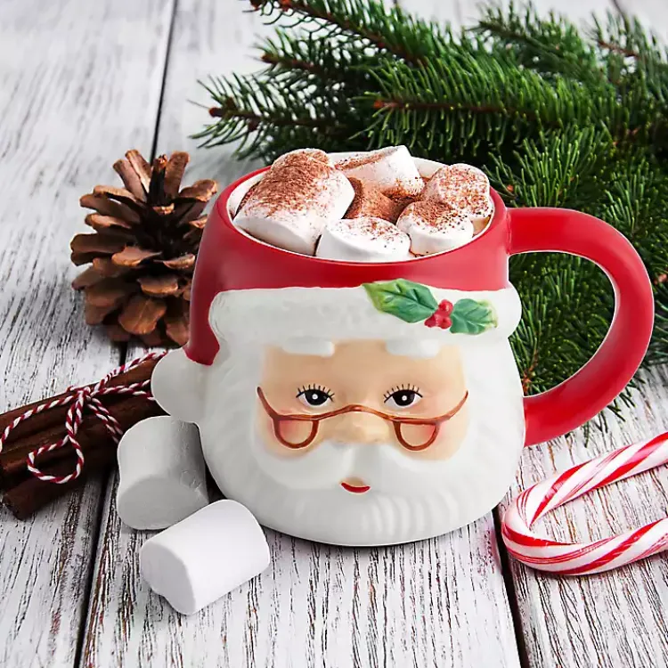 Glassware & Drinkware-Kirklands Home Santa Christmas Mug
