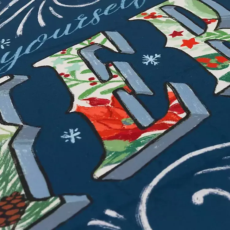 Kitchen & Floor Mats-Kirklands Home Navy Merry Little Christmas Kitchen Mat Blue