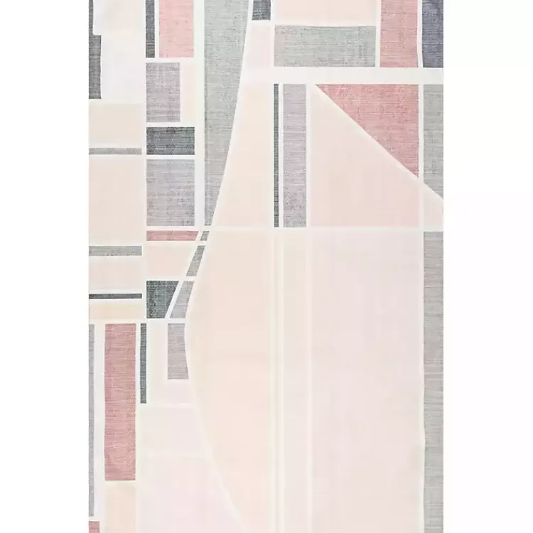 Area Rugs-Kirklands Home Cream Geometric Shapes Washable Area Rug, 8x10
