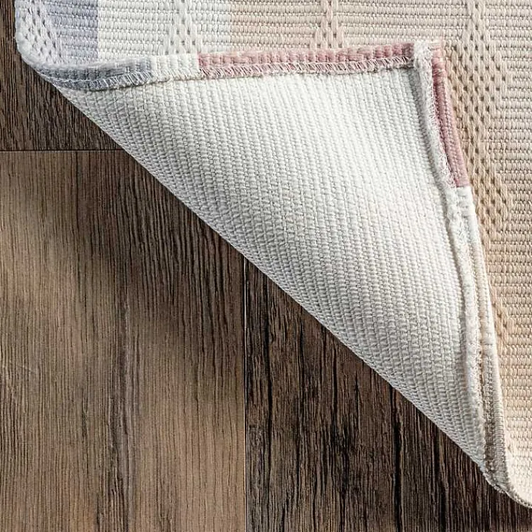 Area Rugs-Kirklands Home Cream Geometric Shapes Washable Area Rug, 8x10