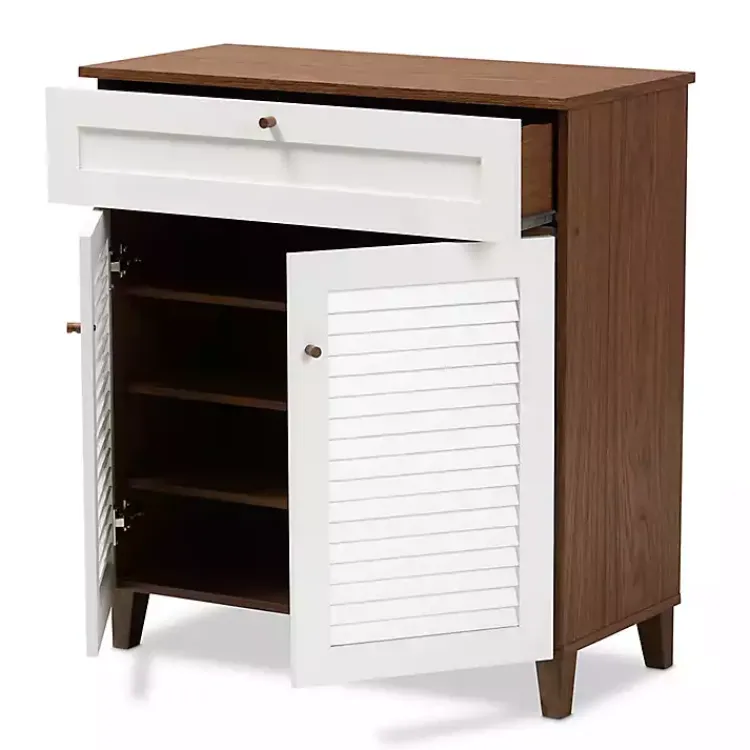 Entryway Furniture-Kirklands Home Collier Two-Tone Drawer Shoe Storage Cabinet