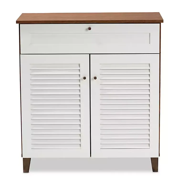 Entryway Furniture-Kirklands Home Collier Two-Tone Drawer Shoe Storage Cabinet