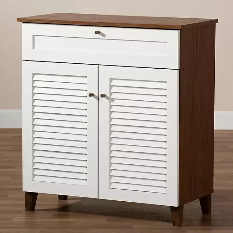 Entryway Furniture-Kirklands Home Collier Two-Tone Drawer Shoe Storage Cabinet