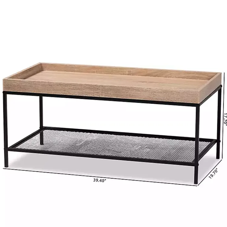 Coffee Tables-Kirklands Home Wood Raised Edge Coffee Table Brown