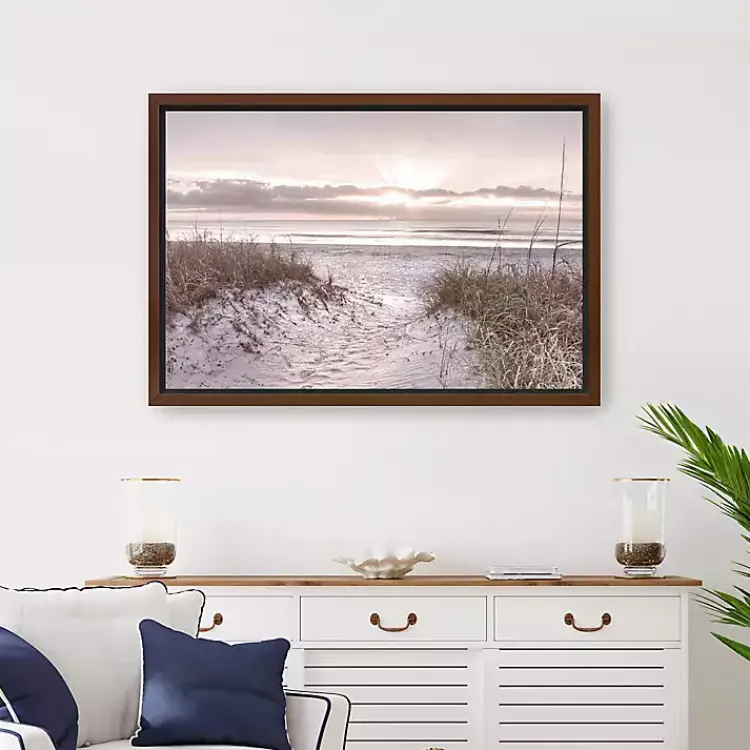 Framed Art-Kirklands Home Beach Morning Blessing Framed Canvas Art Print