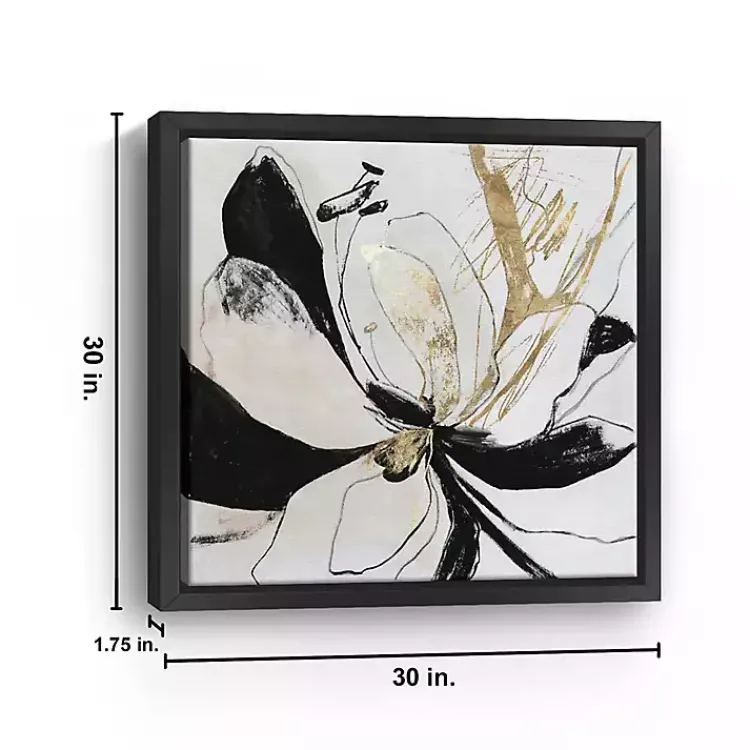 Framed Art-Kirklands Home Black Bloom II Framed Canvas Art Print
