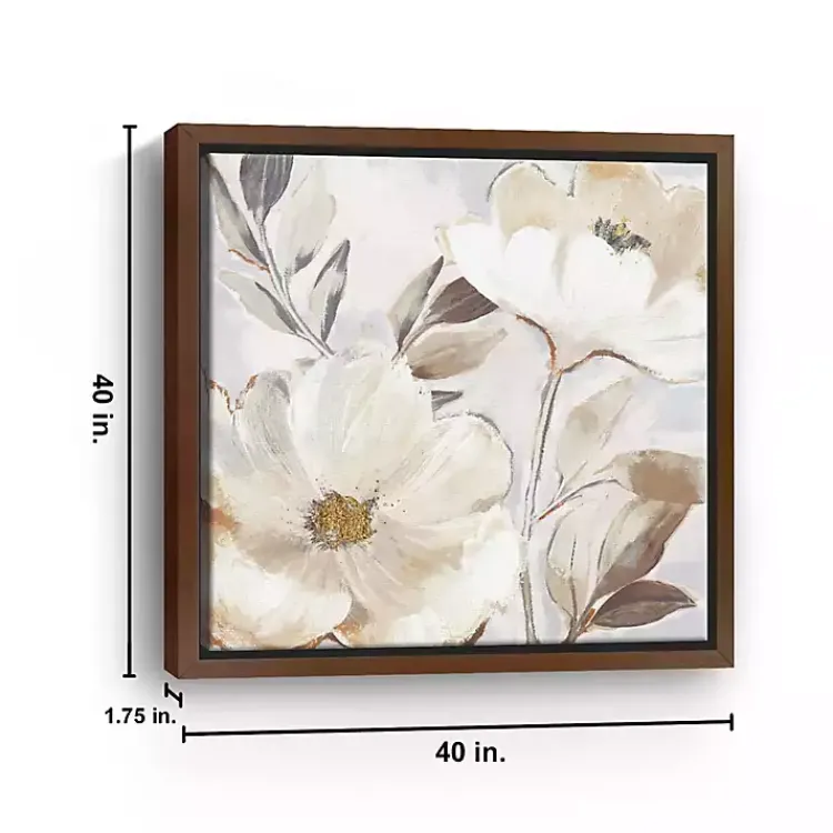 Framed Art-Kirklands Home Whisper White Florals Framed Canvas Art Print