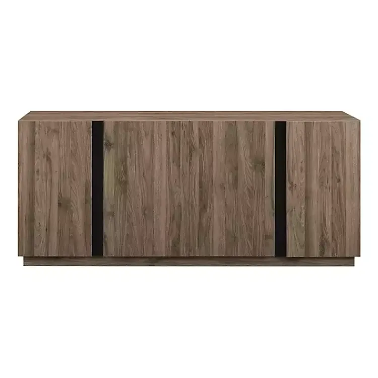 Cabinets & Sideboards-Kirklands Home Gray Brown Modern 2-Door Sideboard