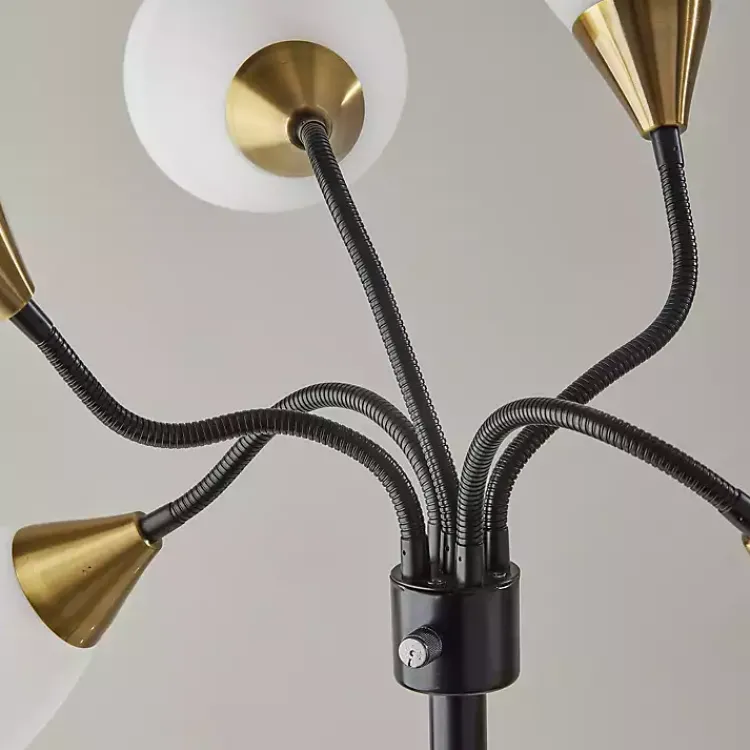 Floor Lamps-Kirklands Home Black 5-Light Adjustable Tree Floor Lamp
