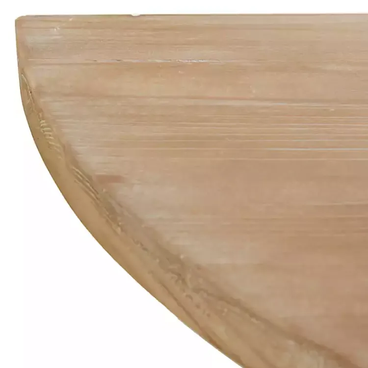 Console Tables-Kirklands Home Wood Half Round Console Table Brown