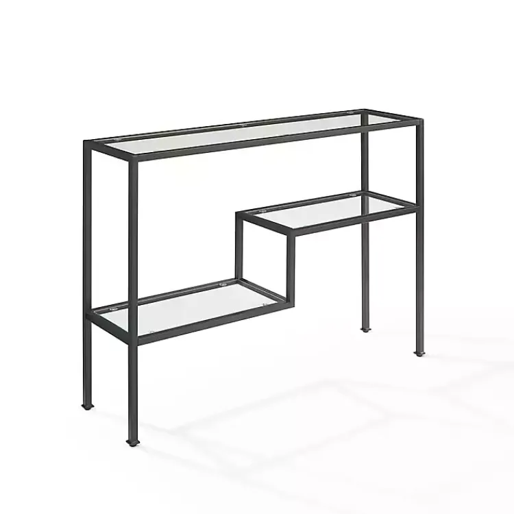Console Tables-Kirklands Home Matte Multi Level Console Table Black
