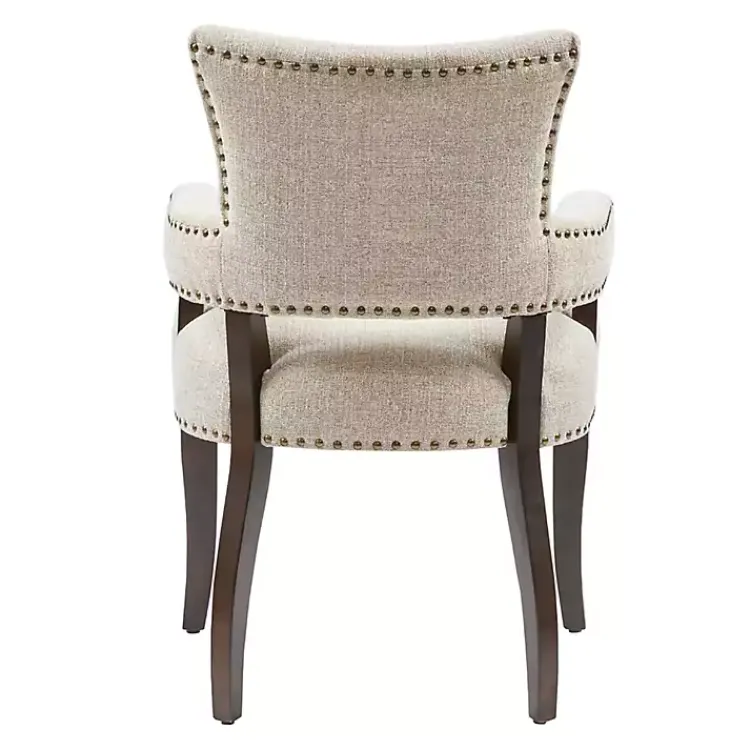 Dining Chairs-Kirklands Home Upholstered Tufted Dining Chairs, Set of 2 Ivory