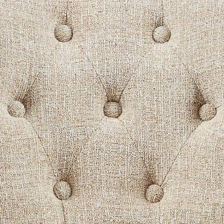 Dining Chairs-Kirklands Home Upholstered Tufted Dining Chairs, Set of 2 Ivory