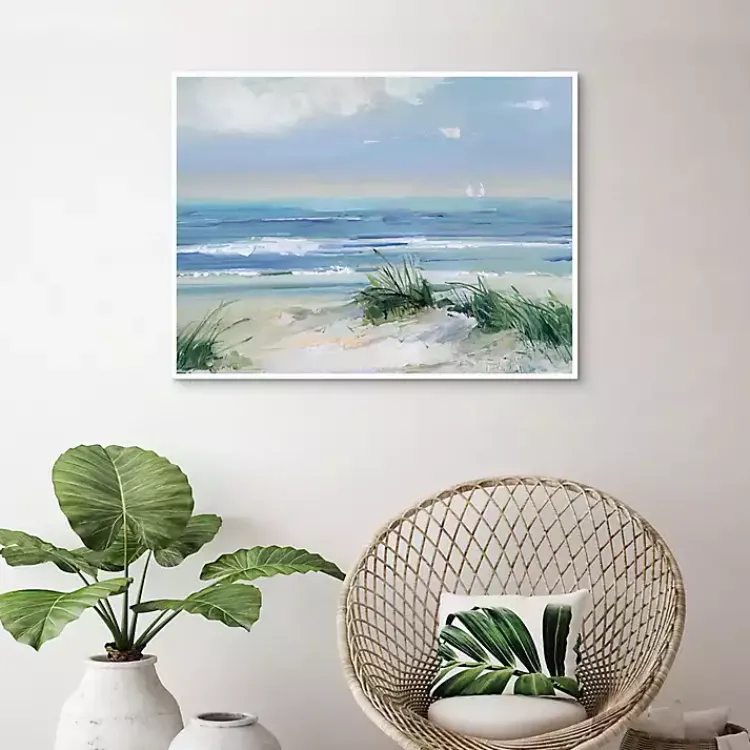 Canvas Art-Kirklands Home Coastal Breezes Framed Canvas Art Print Blue