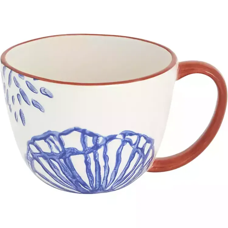 Dinnerware-Kirklands Home Ivory and Blue Floral 16-pc. Dinnerware Set