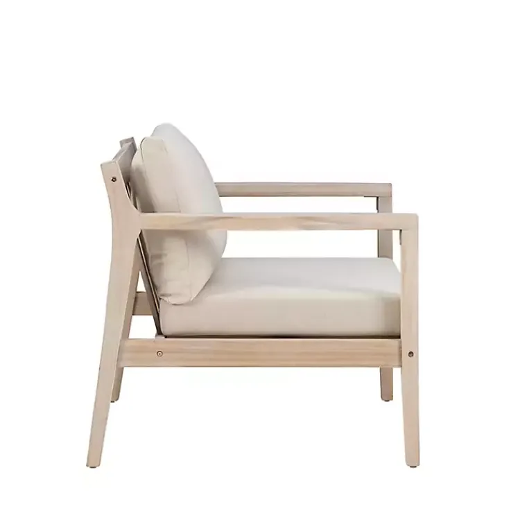 Outdoor Seating-Kirklands Home Natural Acacia Wood 2-pc. Outdoor Accent Chair Set Tan