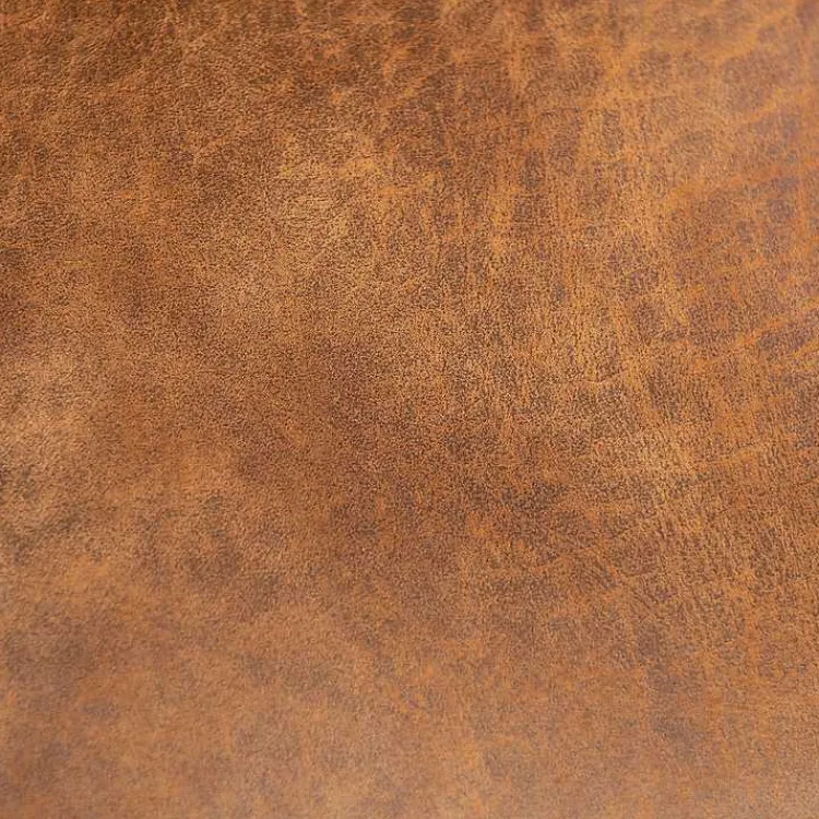 Office Furniture-Kirklands Home Wyatt Faux Leather Swivel Office Chair Brown