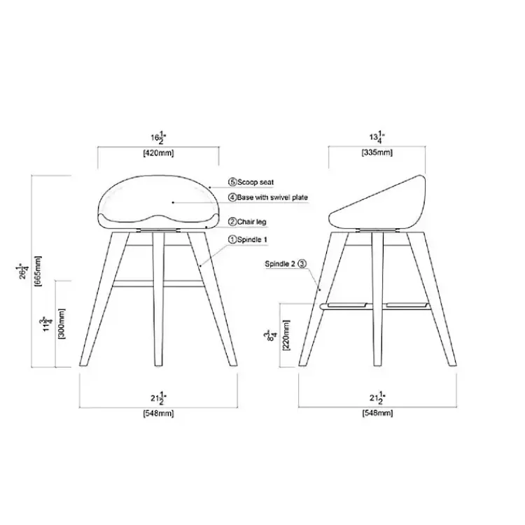 Bar Stools & Counter Height Stools-Kirklands Home Wirebrushed Barnwood Swivel Counter Stool