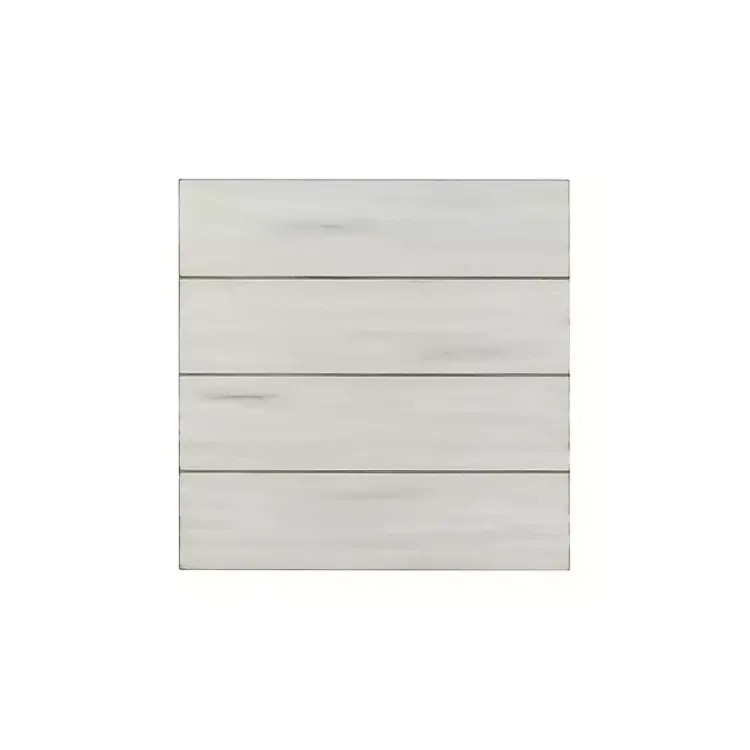 Accent & End Tables-Kirklands Home Antique washed Wood Square Side Table White