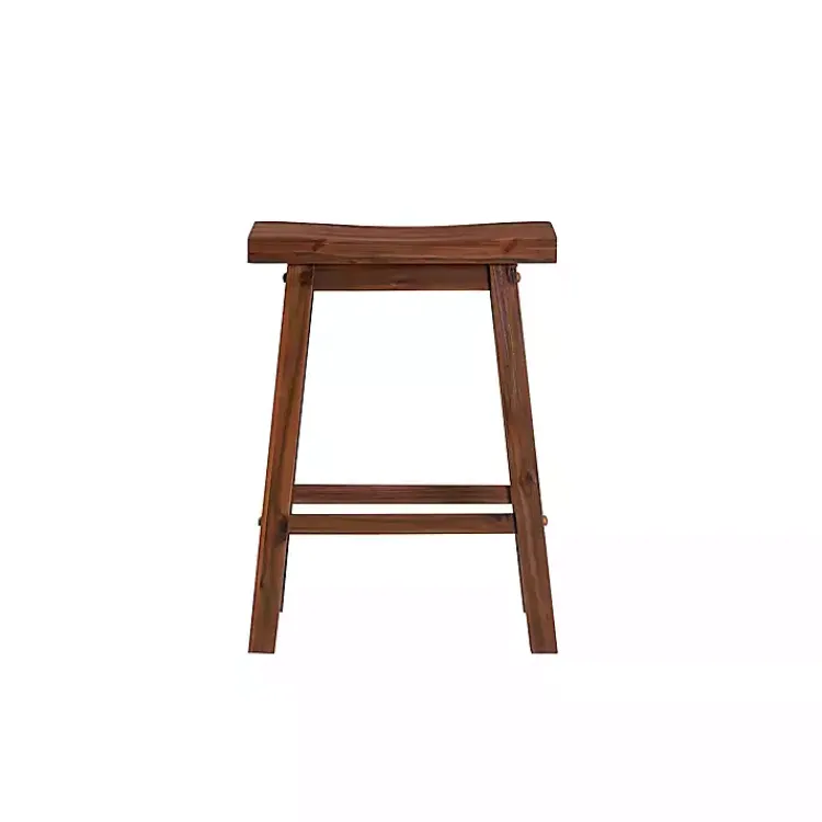 Bar Stools & Counter Height Stools-Kirklands Home Chestnut Sonoma Saddle Counter Stools, Set of 2 Brown