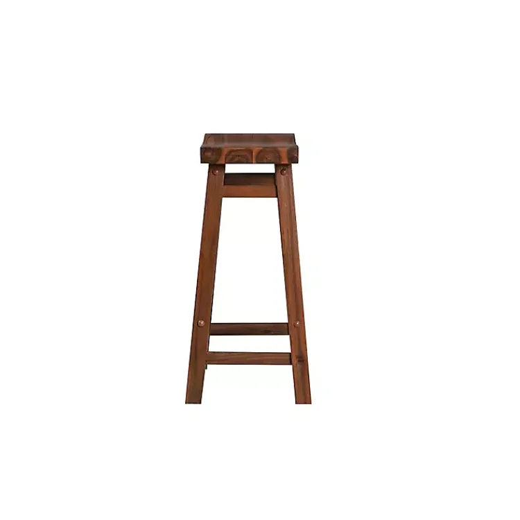 Bar Stools & Counter Height Stools-Kirklands Home Chestnut Sonoma Saddle Counter Stools, Set of 2 Brown
