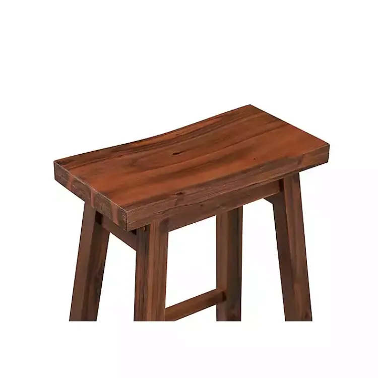 Bar Stools & Counter Height Stools-Kirklands Home Chestnut Sonoma Saddle Counter Stools, Set of 2 Brown