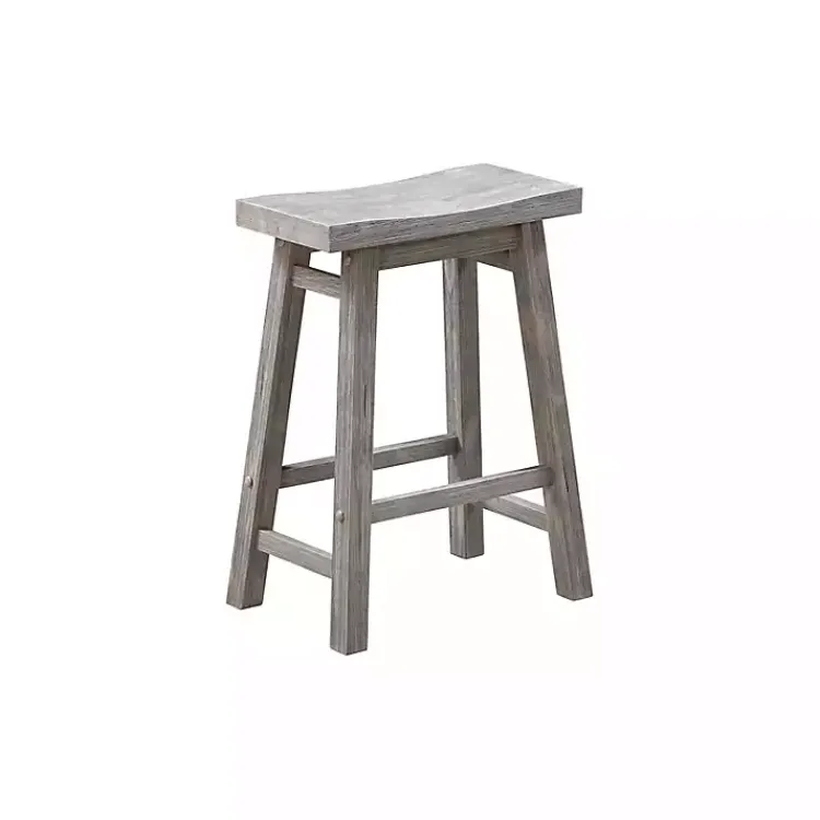 Bar Stools & Counter Height Stools-Kirklands Home Storm Sonoma Saddle Counter Stools, Set of 2 Gray