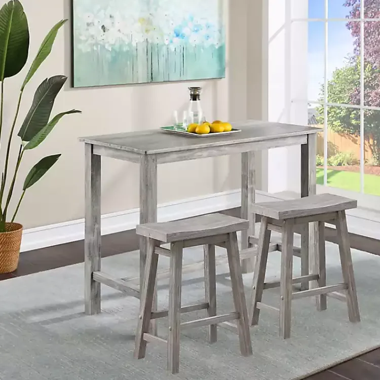 Bar Stools & Counter Height Stools-Kirklands Home Storm Sonoma Saddle Counter Stools, Set of 2 Gray