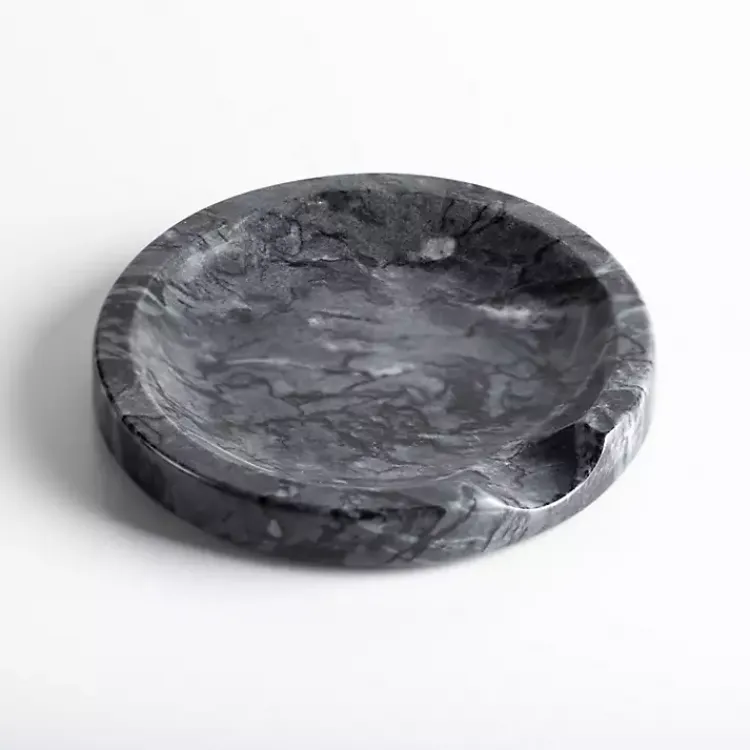 Kitchen Storage-Kirklands Home Simple Black Marble Spoon Rest